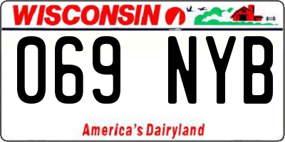 WI license plate 069NYB
