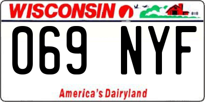WI license plate 069NYF