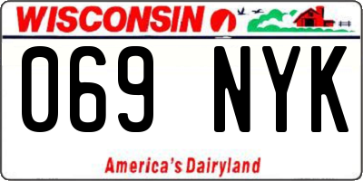 WI license plate 069NYK
