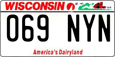 WI license plate 069NYN