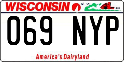 WI license plate 069NYP