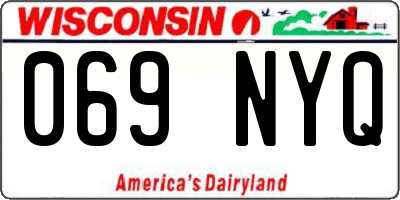 WI license plate 069NYQ