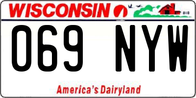 WI license plate 069NYW