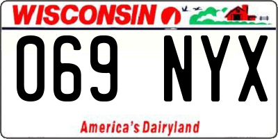 WI license plate 069NYX