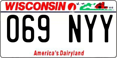 WI license plate 069NYY