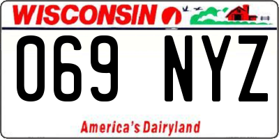 WI license plate 069NYZ