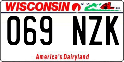 WI license plate 069NZK