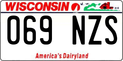 WI license plate 069NZS