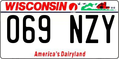 WI license plate 069NZY