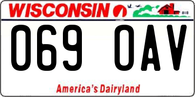 WI license plate 069OAV