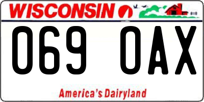 WI license plate 069OAX
