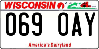 WI license plate 069OAY