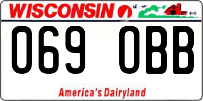 WI license plate 069OBB