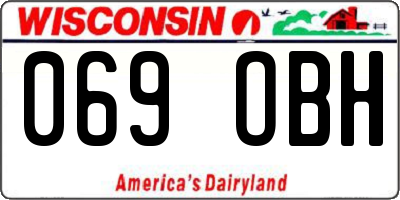 WI license plate 069OBH
