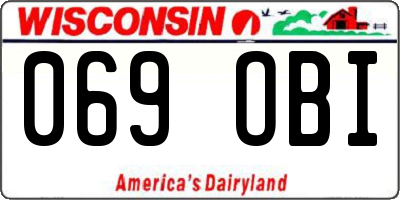 WI license plate 069OBI