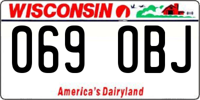 WI license plate 069OBJ