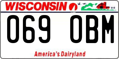 WI license plate 069OBM
