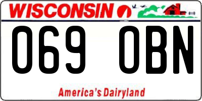WI license plate 069OBN