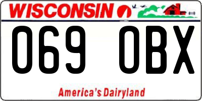 WI license plate 069OBX