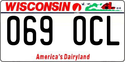 WI license plate 069OCL