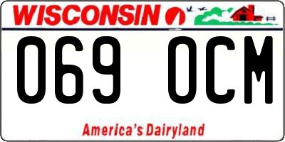 WI license plate 069OCM