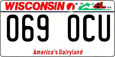 WI license plate 069OCU