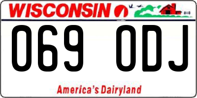 WI license plate 069ODJ