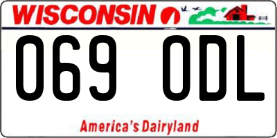 WI license plate 069ODL