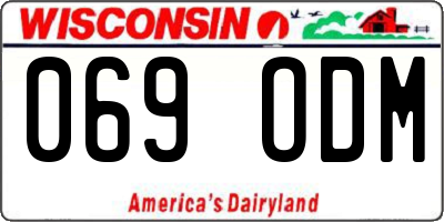 WI license plate 069ODM
