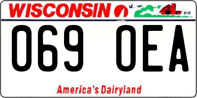 WI license plate 069OEA
