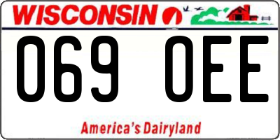 WI license plate 069OEE