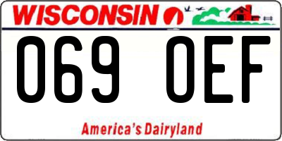 WI license plate 069OEF