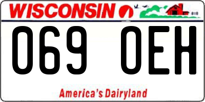 WI license plate 069OEH