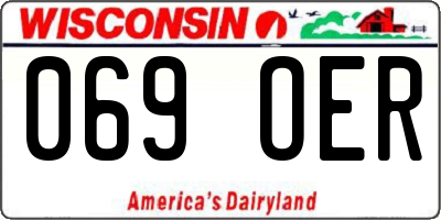 WI license plate 069OER