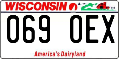 WI license plate 069OEX
