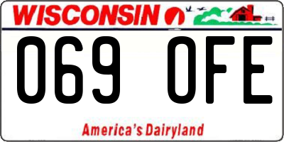 WI license plate 069OFE
