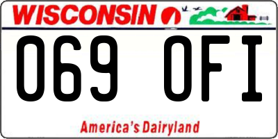 WI license plate 069OFI