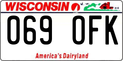 WI license plate 069OFK