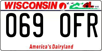 WI license plate 069OFR