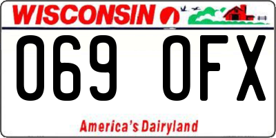 WI license plate 069OFX