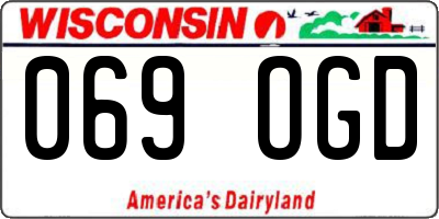 WI license plate 069OGD