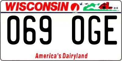 WI license plate 069OGE