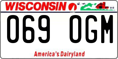 WI license plate 069OGM