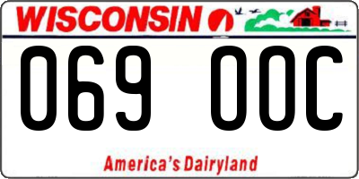 WI license plate 069OOC