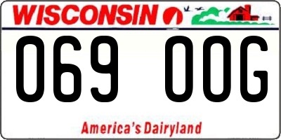 WI license plate 069OOG