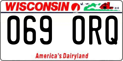 WI license plate 069ORQ