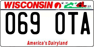 WI license plate 069OTA
