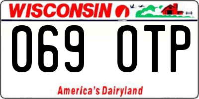 WI license plate 069OTP