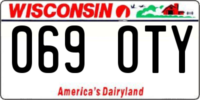 WI license plate 069OTY
