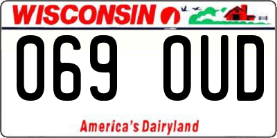 WI license plate 069OUD